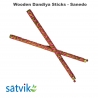 Assorted Wooden Dandiya Sticks- Sanedo, 1 Pair of Sanedo Multi Color Wooden Dandiya Sticks for Navratri Festival/Dandiya